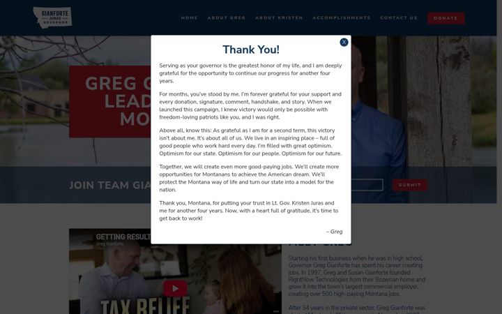 Screenshot of gregformontana.com