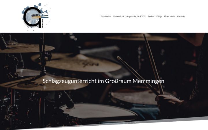 Screenshot of gregg-drums.de