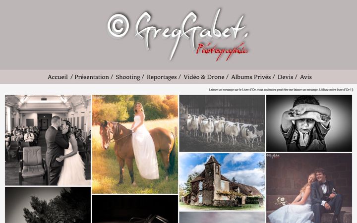 Screenshot of greggabetphotographie.fr