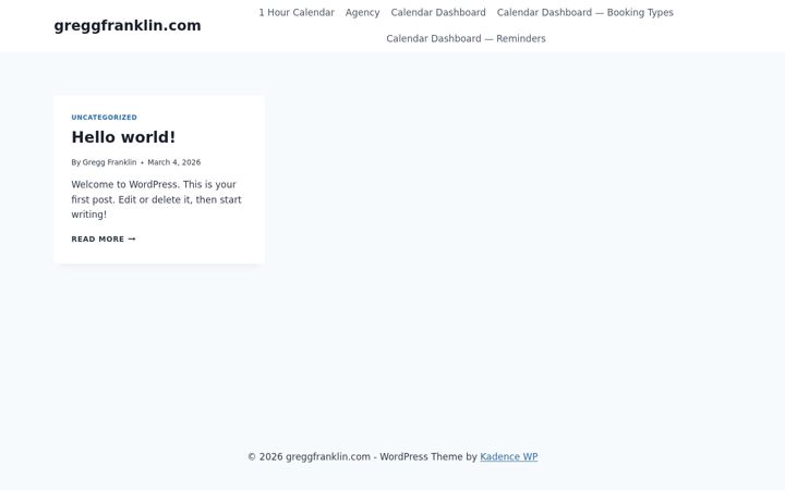 Screenshot of greggfranklin.com