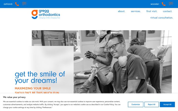 Screenshot of greggorthodontics.com