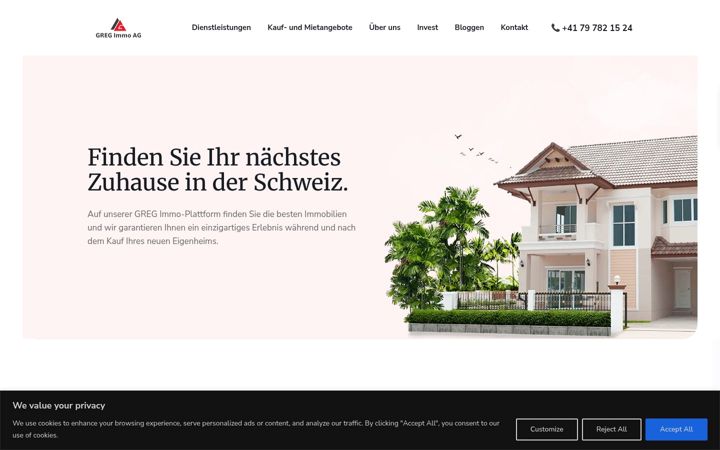 Screenshot of gregimmoag.ch