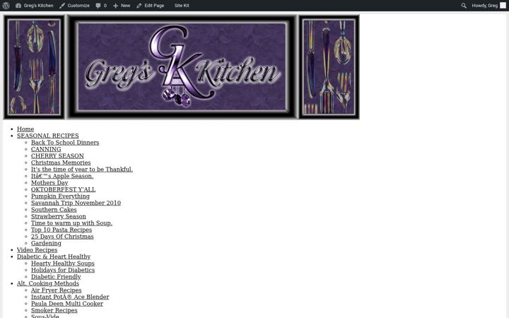 Screenshot of gregkantner.com