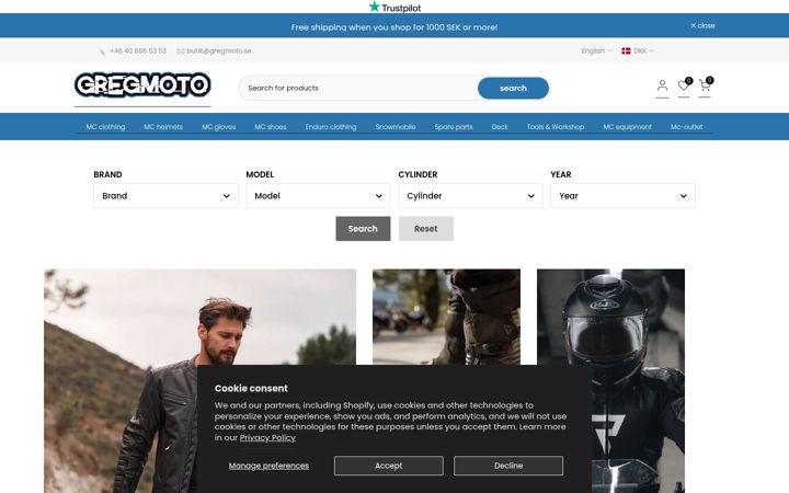 Screenshot of gregmoto.com