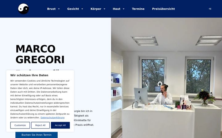 Screenshot of gregori-aesthetics.de