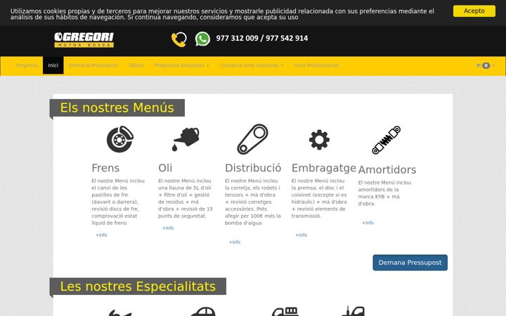 Screenshot of gregorimotorboxes.es