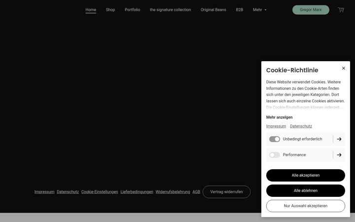 Screenshot of gregormarx.com