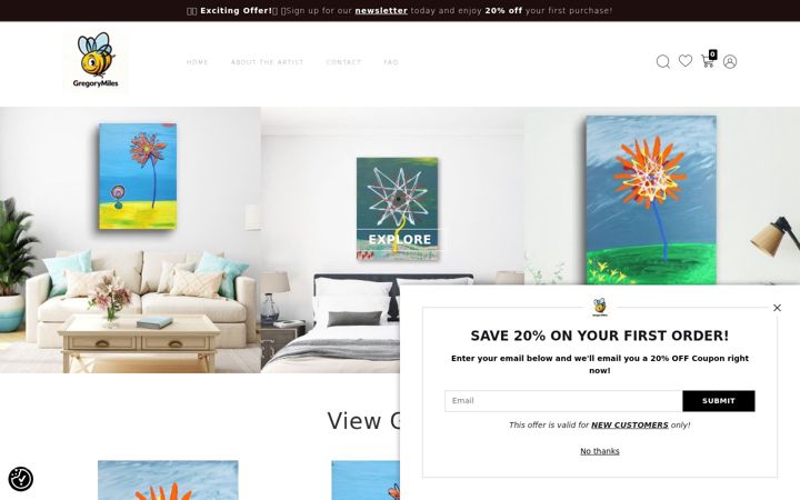 Screenshot of gregorymiles.ca