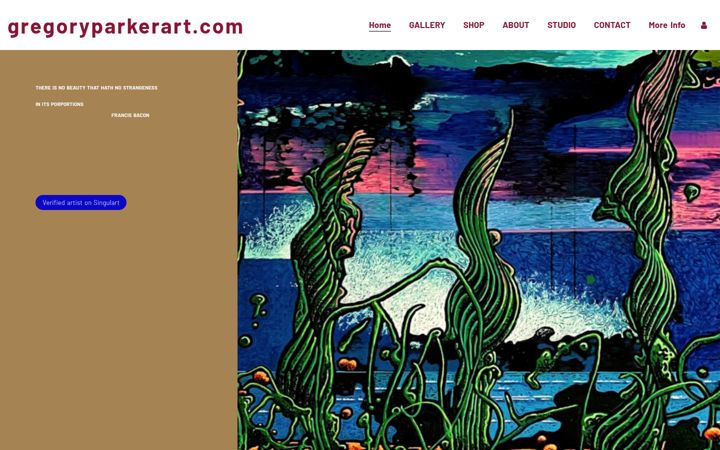 Screenshot of gregoryparkerart.com