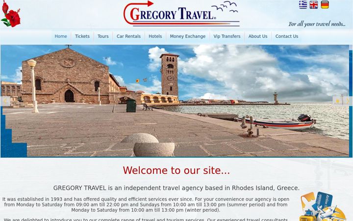 Screenshot of gregorytravel.gr