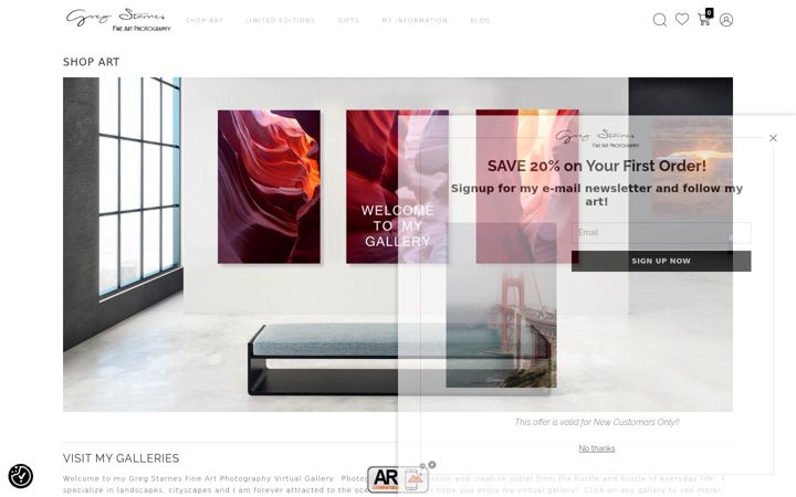 Screenshot of gregstarnesphotography.com
