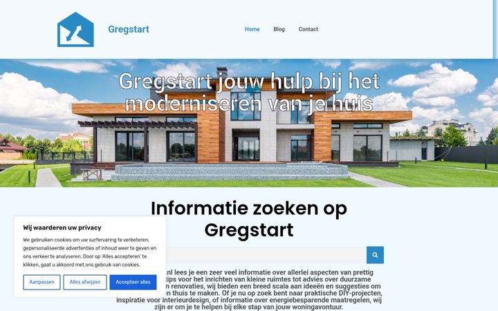 Screenshot of gregstart.nl