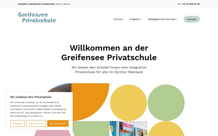 Screenshot of greifenseeprivatschule.ch