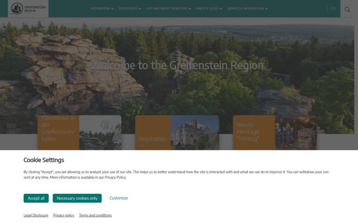 Screenshot of greifensteine.de
