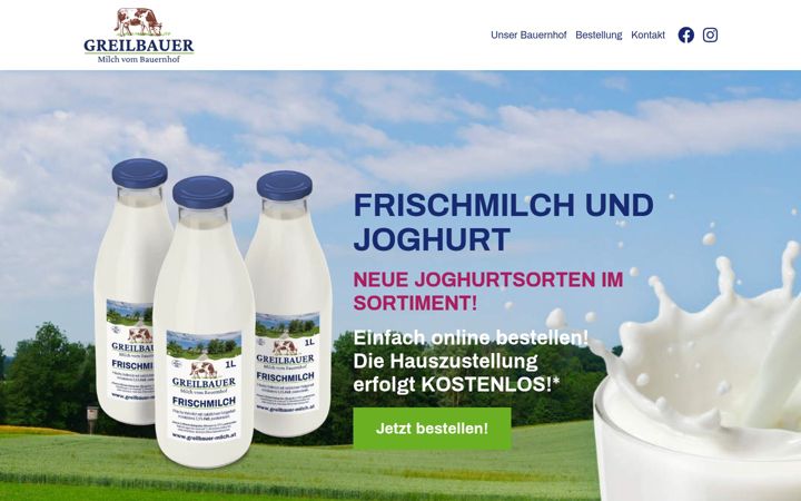 Screenshot of greilbauer-milch.at