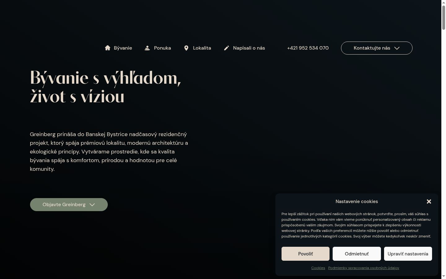 Snimka zaslona bannera za privolu prikazanog prije bilo kakve interakcije