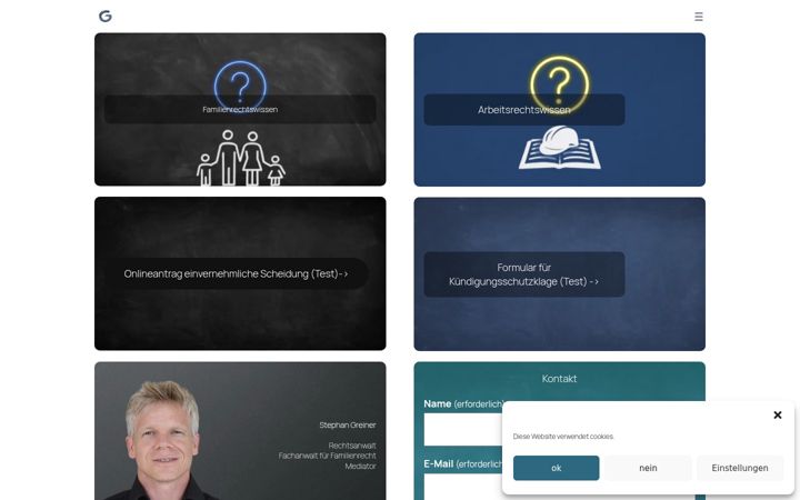 Screenshot of greinerlaw.de