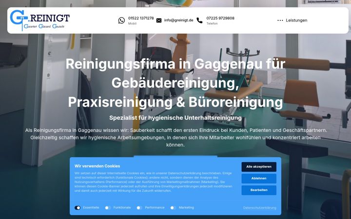 Screenshot of greinigt.de