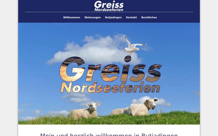 Screenshot of greiss-nordseeferien.de
