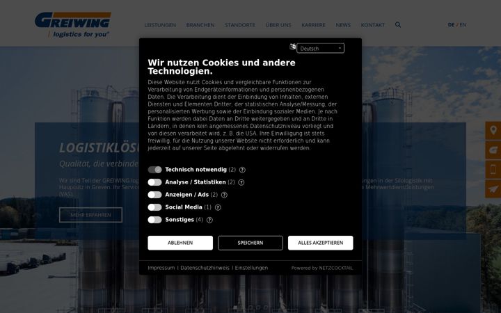 Screenshot of greiwing.de