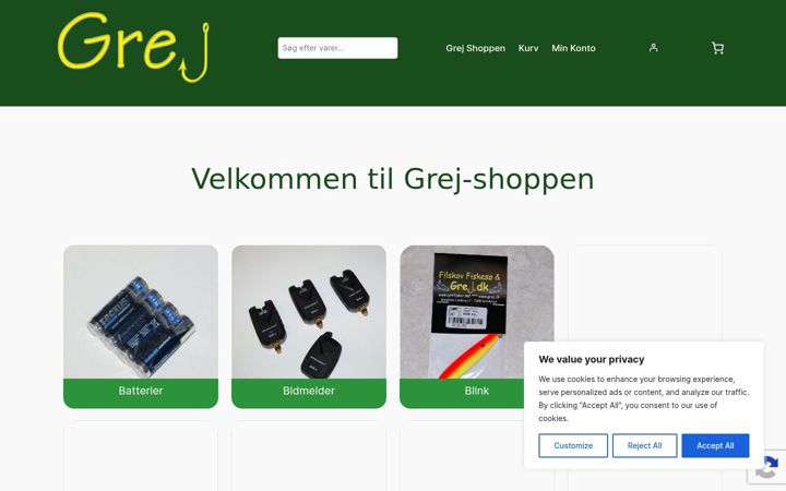 Screenshot of grej-shoppen.dk