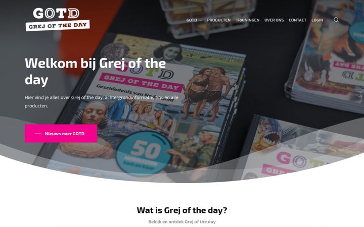 Screenshot of grejoftheday.nl