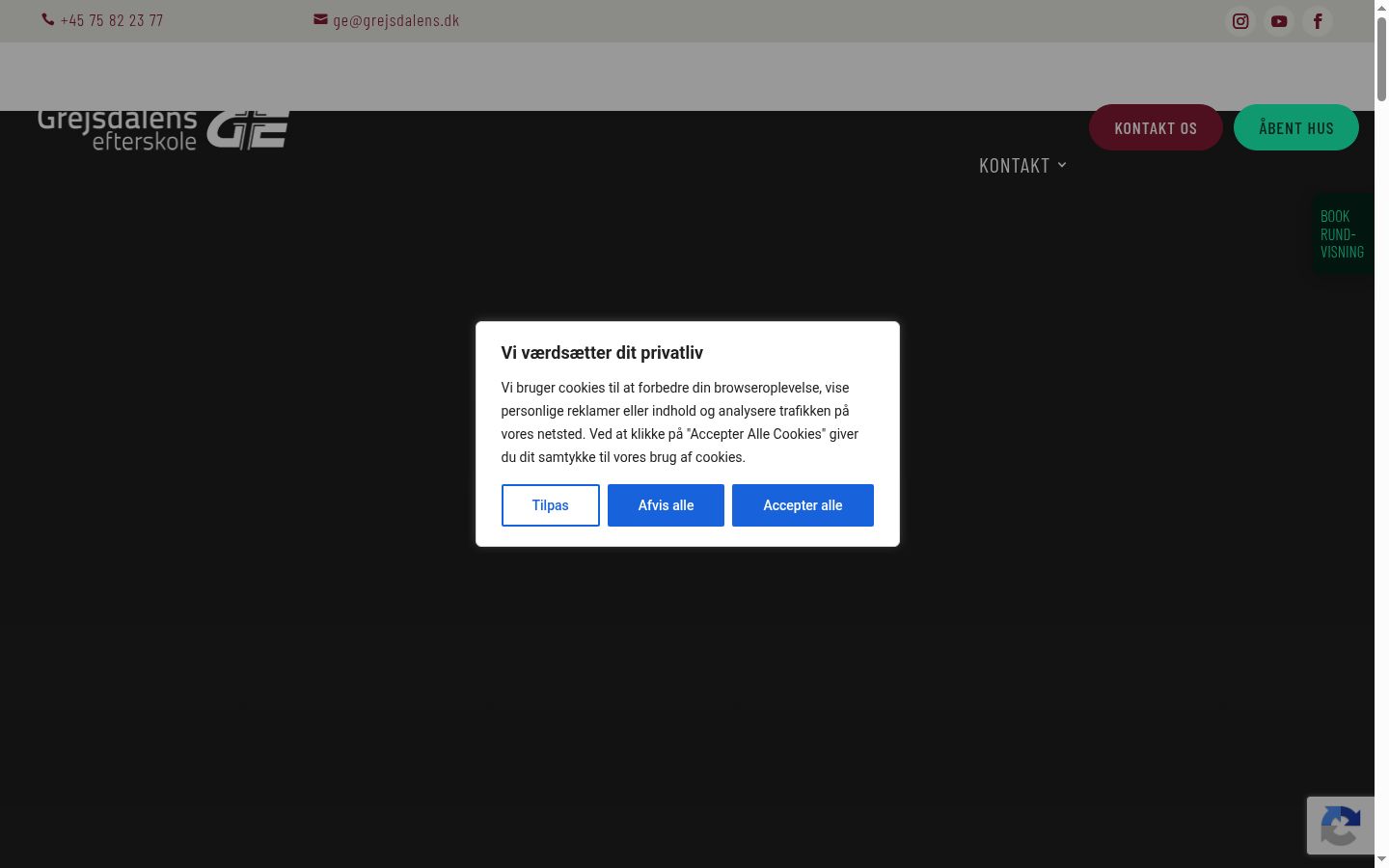 Sutikimo reklamjuostės, rodytos prieš bet kokią sąveiką, ekrano kopija