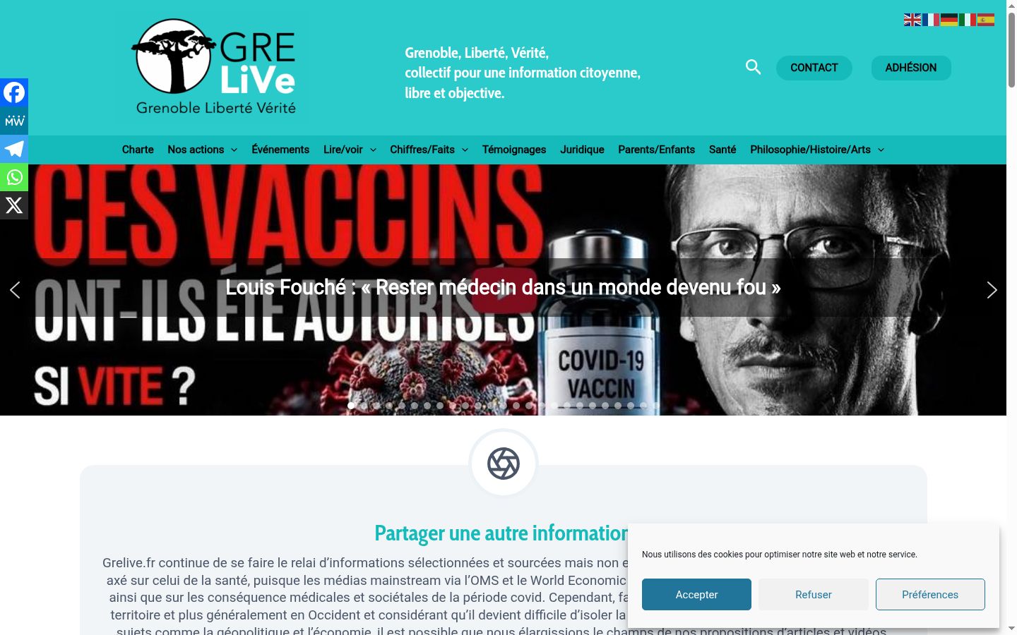 Screenshot van de toestemmingsbanner zoals getoond vóór enige interactie