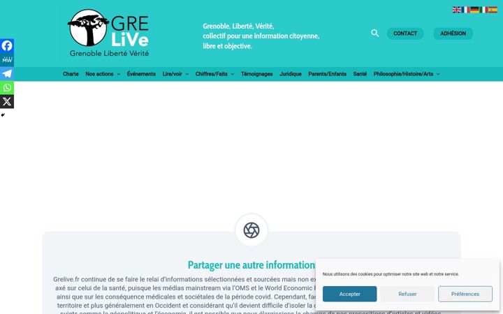 Screenshot of grelive.fr