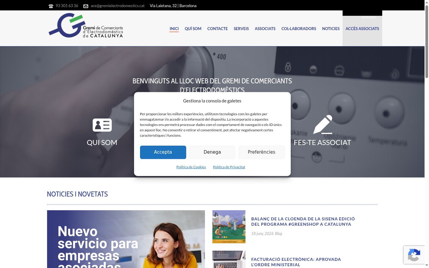 Screenshot tal-banner tal-kunsens muri qabel kwalunkwe interazzjoni