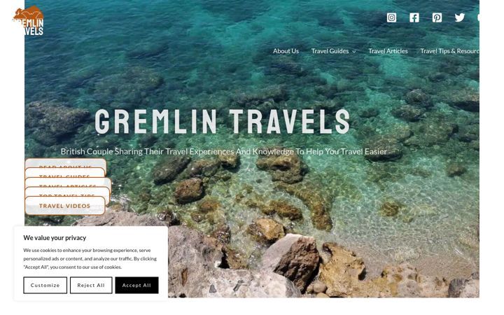 Screenshot of gremlintravels.com