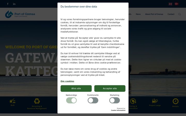 Screenshot of grenaahavn.dk