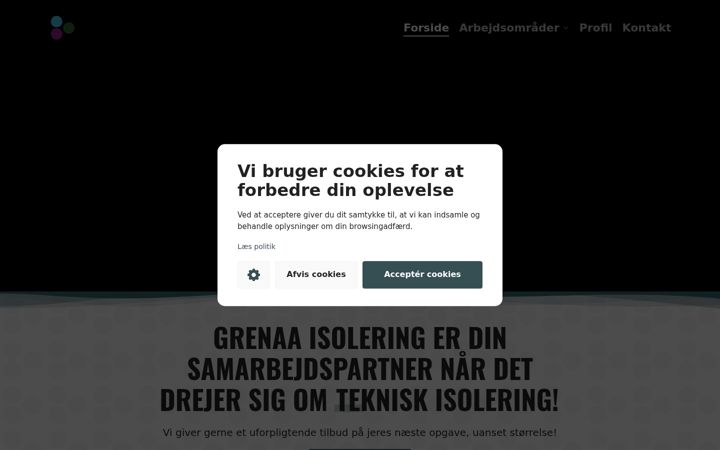 Screenshot of grenaaisolering.dk