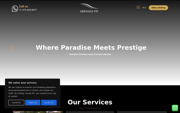 Screenshot of grenadavip.com
