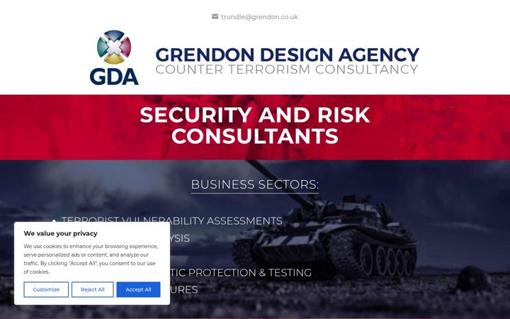 Screenshot of grendon.co.uk