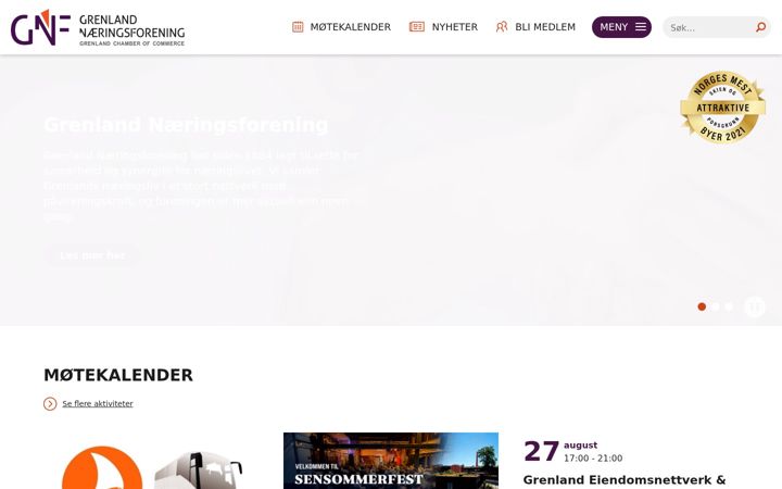 Screenshot of grenlandnf.no