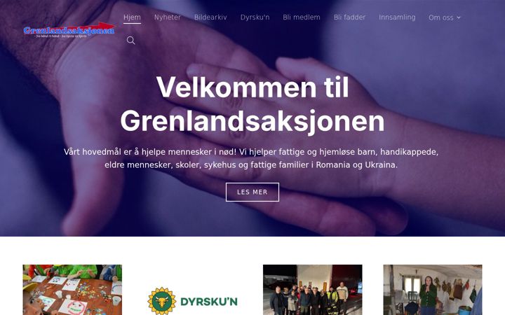 Screenshot of grenlandsaksjonen.no