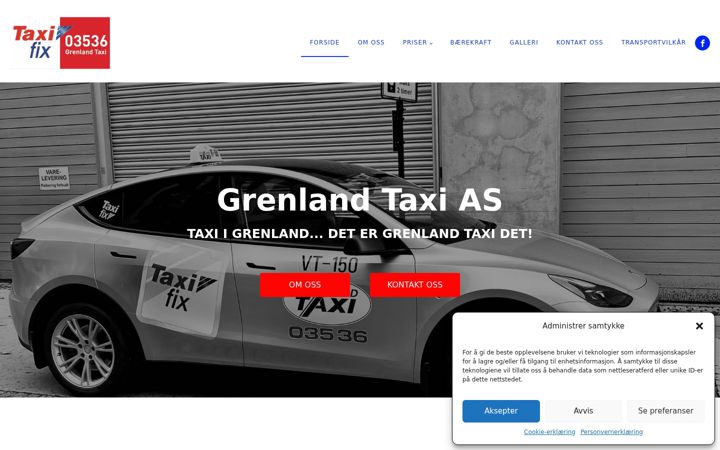 Screenshot of grenlandtaxi.no