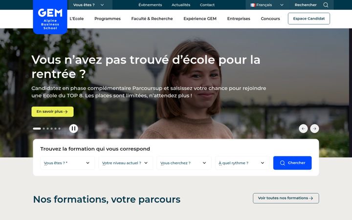 Screenshot of grenoble-em.com