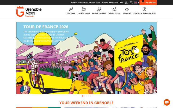 Screenshot of grenoble-tourisme.com