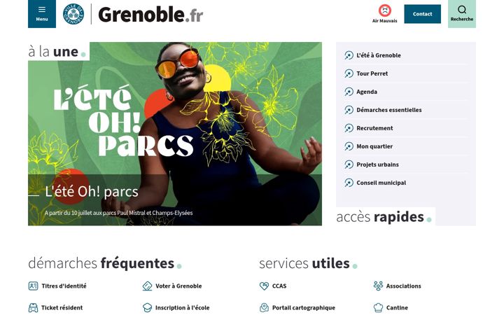 Screenshot of grenoble.fr