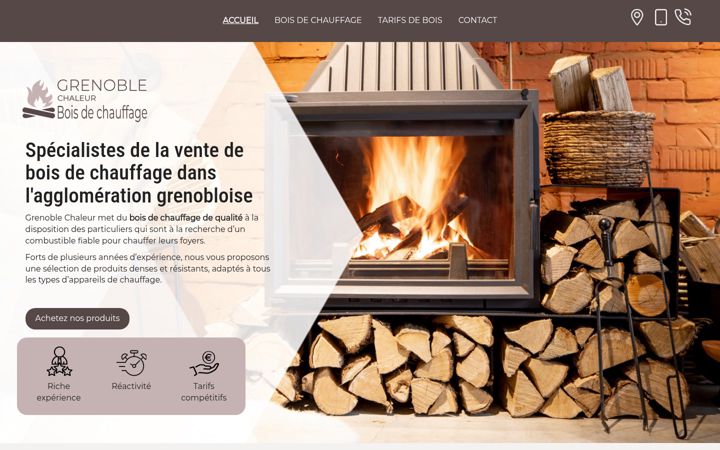 Screenshot of grenoblechaleur.fr