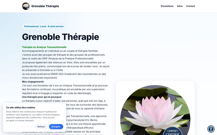 Screenshot of grenobletherapie.fr