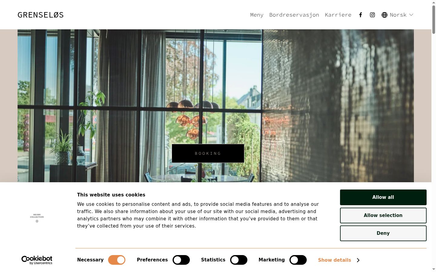 Ekrānuzņēmums ar piekrišanas baneri, kas tika rādīts pirms jebkādas mijiedarbības