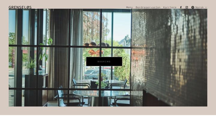 Screenshot of grenselosrestaurant.no