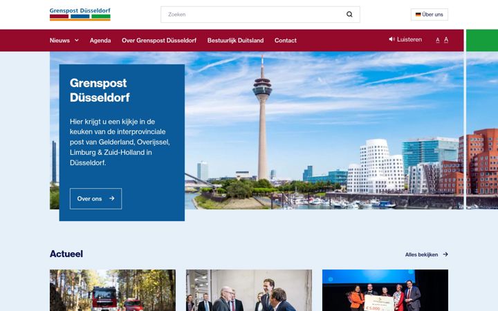Screenshot of grenspostdusseldorf.nl