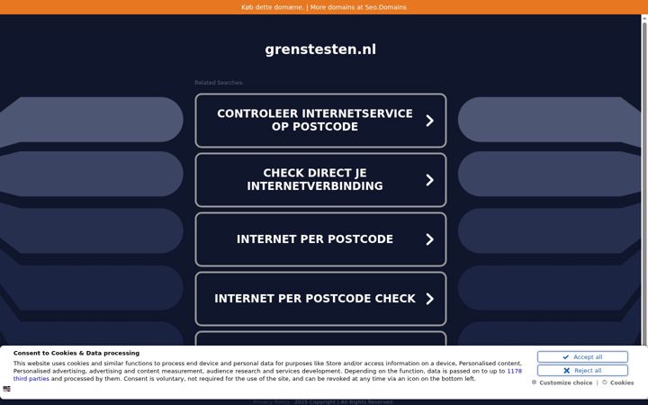Screenshot of grenstesten.nl