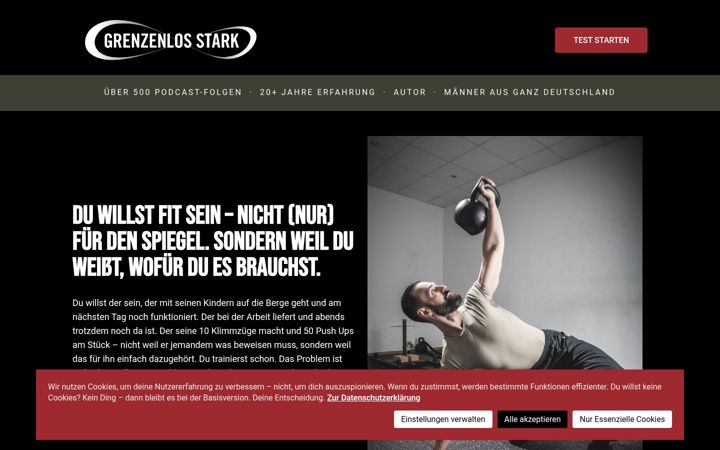 Screenshot of grenzenlos-stark.com
