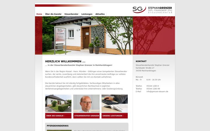 Screenshot of grenzer-steuern.de