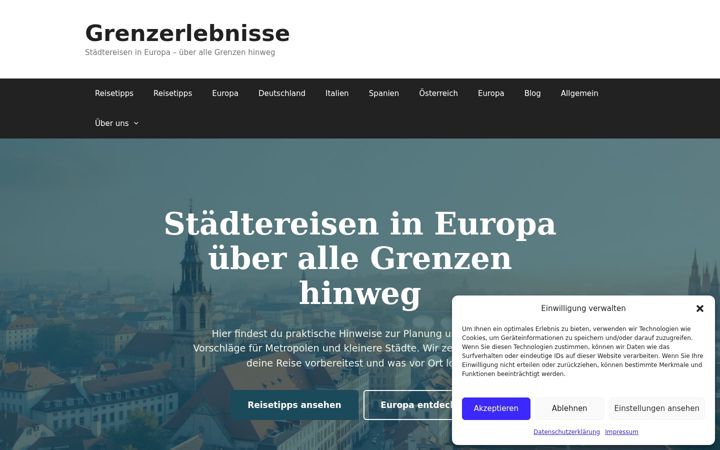 Screenshot of grenzerlebnisse.de